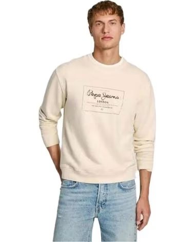 PEPE JEANS FELPA PEPE JEANS DA UOMO BEIGE BEIGE