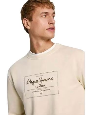 PEPE JEANS FELPA PEPE JEANS DA UOMO BEIGE BEIGE
