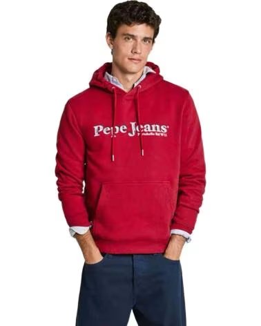 PEPE JEANS SUDADERA CON CAPUCHA EN PARA HOMBRE ROJO