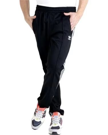 ADIDAS PANTALONI ADIDAS ESSENTIALS 3 STRISCE NERI UOMO NEGRO