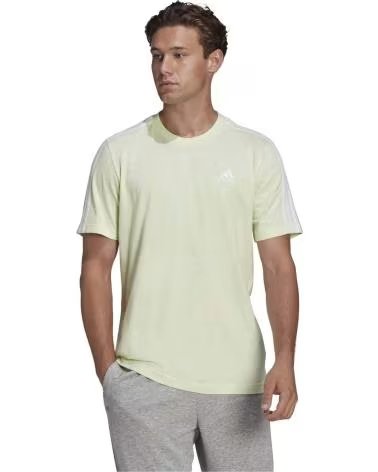 ADIDAS MAGLIETTA ADIDAS ESSENTIALS 3 STRISCE MANICA CORTA UOMO BLANCO