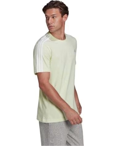 ADIDAS MAGLIETTA ADIDAS ESSENTIALS 3 STRISCE MANICA CORTA UOMO BLANCO