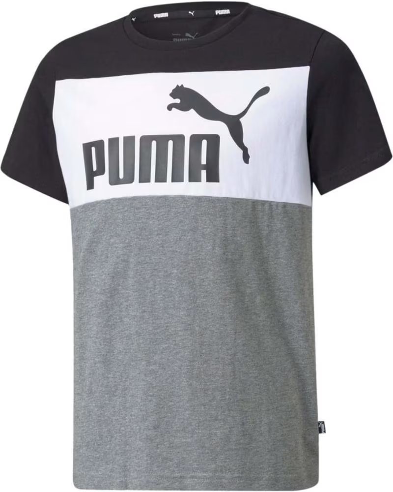 PUMA PUMA LOGO BLOCK SHORT SLEEVE T-SHIRT FOR KIDS MULTICOLOR