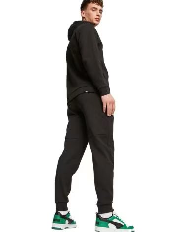PUMA PANTALONI LUNGHI PUMA ESSENTIALS LOGO UNISEX NERO NEGRO