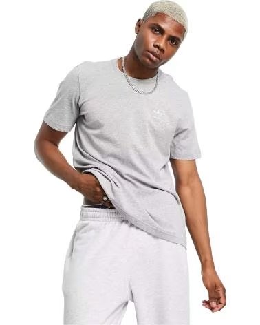 ADIDAS MEN´S ADIDAS ESSENTIALS LOGO SHORT SLEEVE T-SHIRT GRIS
