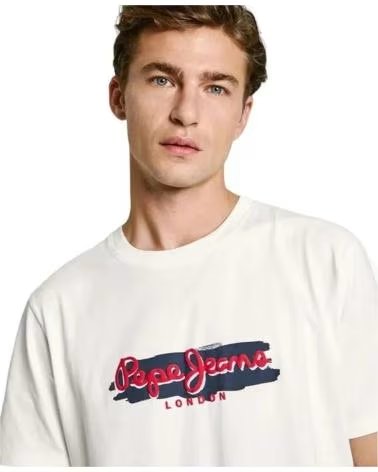 PEPE JEANS T-SHIRT PEPE JEANS À MANCHES COURTES POUR HOMME BEIGE
