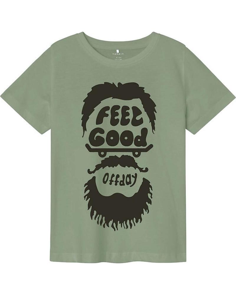 NAME IT CAMISETA DE MANGA CORTA ´FEEL GOOD´ PARA NIÑO VERDE