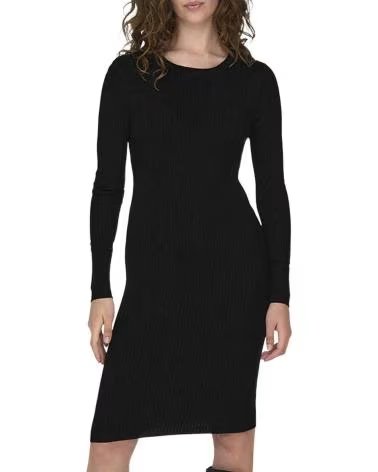 ONLY ABITO NERO A MANICHE LUNGHE DA DONNA NEGRO