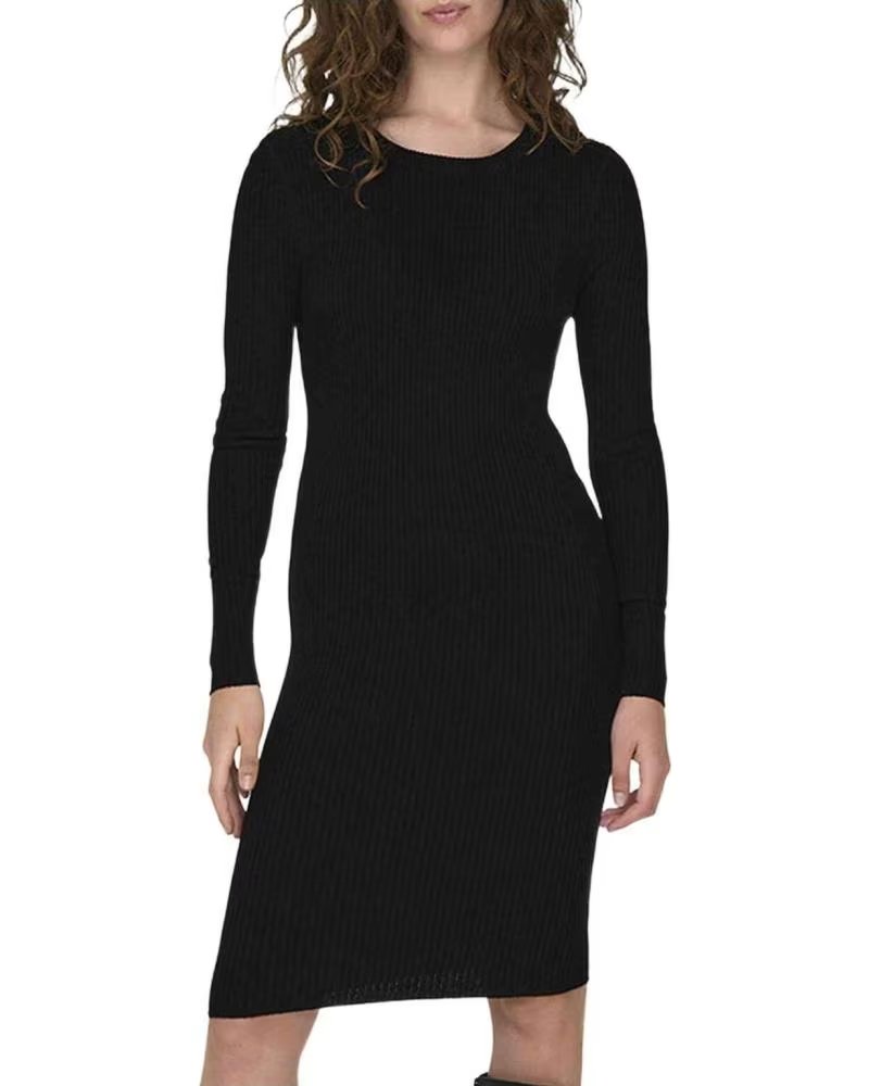 ONLY ABITO NERO A MANICHE LUNGHE DA DONNA NEGRO