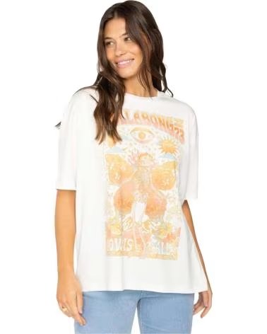 BILLABONG T-SHIRT À MANCHES COURTES BILLABONG "PARADISE" POUR FEMME BLANCO