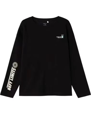 NAME IT FELPA NAME IT CON STAMPA DI MONTAGNA PER BAMBINI NEGRO
