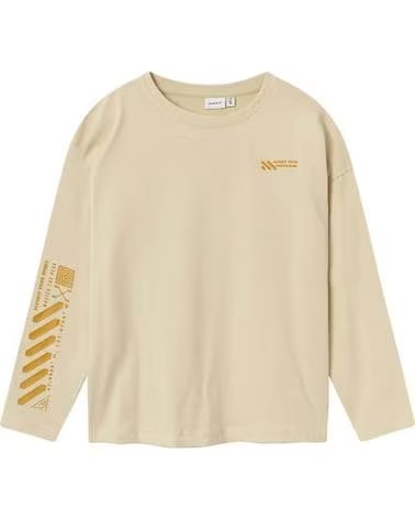 NAME IT MOLETOM NAME IT INFANTIL BEGE COM ESTAMPA DE MONTANHA BEIGE
