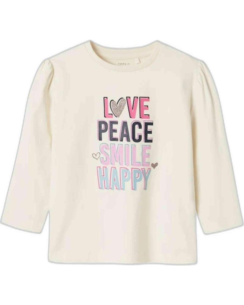NAME IT SUDADERA UNISEX NAME IT CON ESTAMPADO ´LOVE PEACE HAPPY´ BLANCO