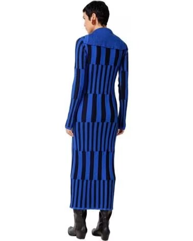 SKFK VESTIDO LARGO DE RAYAS PARA MUJER SKFK AZUL