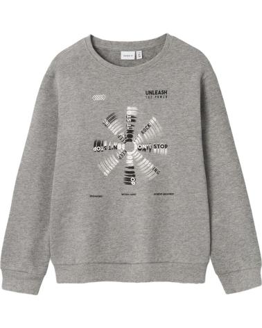 NAME IT SUDADERA UNISEX PARA NIÑOS NAME IT DE ALGODÓN GRIS GRIS