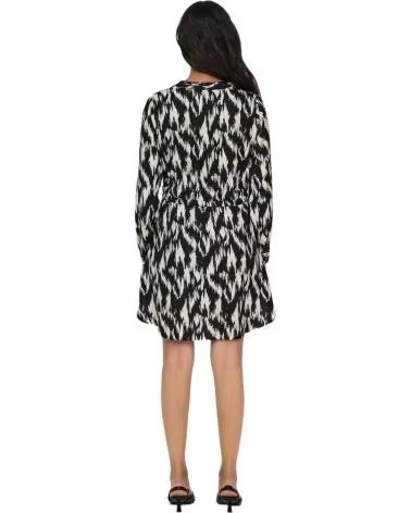 ONLY VESTIDO ESTAMPADO DE MANGA LARGA PARA MUJER NEGRO