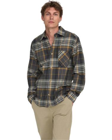 ONLY CHAQUETA A CUADROS DE FRANELA SONS PARA HOMBRE GRIS