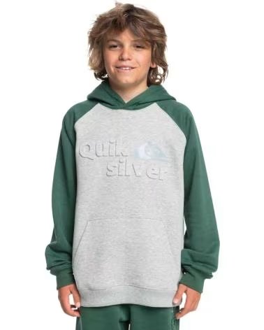 QUIKSILVER SUDADERA CON CAPUCHA EN PARA NINOS GRIS