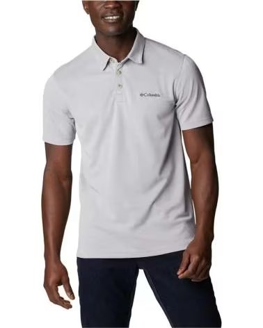 COLUMBIA POLO A MANICHE CORTE DA UOMO GRIGIA GRIS