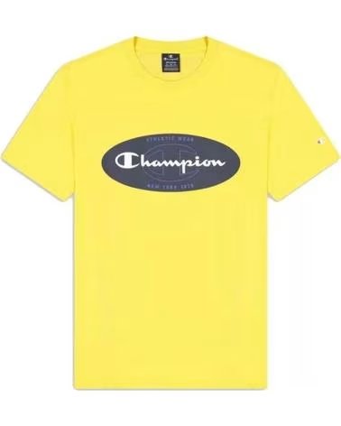 CHAMPION CAMISETA DE MANGA CORTA EN PARA HOMBRE AMARILLO