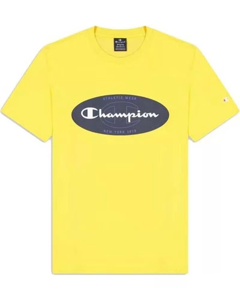 CHAMPION CAMISETA DE MANGA CORTA EN PARA HOMBRE AMARILLO