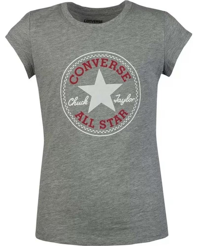 CONVERSE T-SHIRT CHUCK PATCH TEE 468992 042 CRIANÇA GRIS