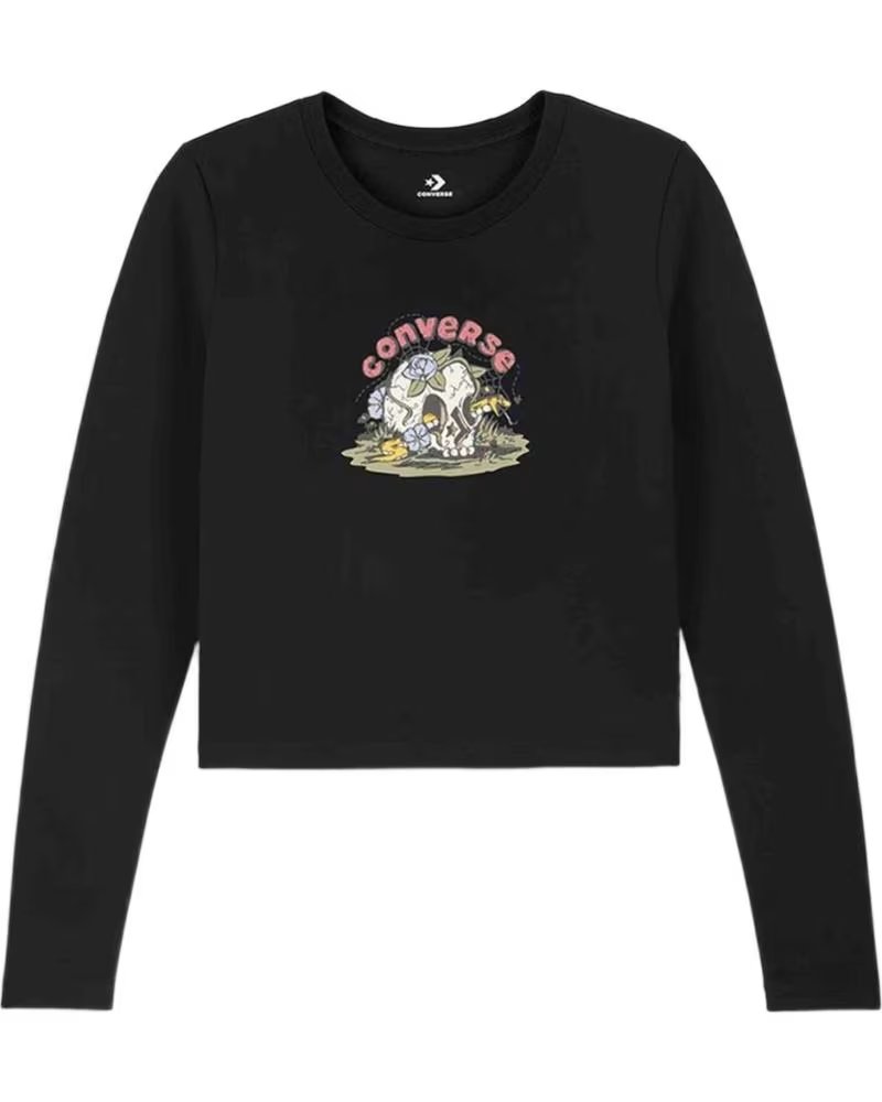 CONVERSE CAMISETA DE MANGA LARGA EN PARA MUJER NEGRO