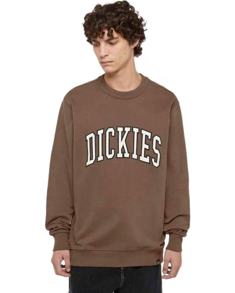 DICKIES FELPA DICKIES DA UOMO, MARRONE MARRON