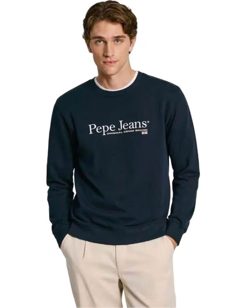 PEPE JEANS FELPA GIROCOLLO DA UOMO VERDE