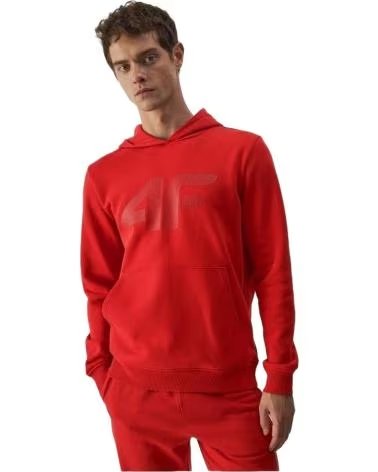 4F SUDADERA CON CAPUCHA EN PARA HOMBRE ROJO
