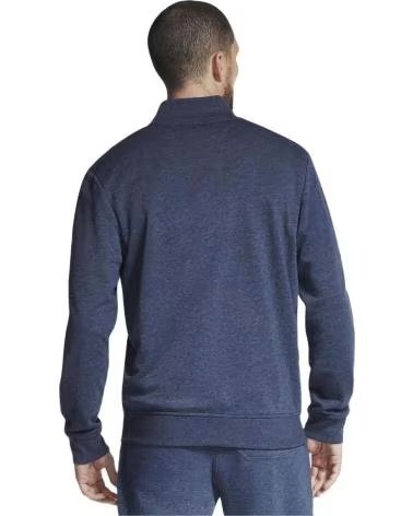 SKECHERS FELPA SKECHERS UOMO BLU NAVY CON MEZZA ZIP AZUL