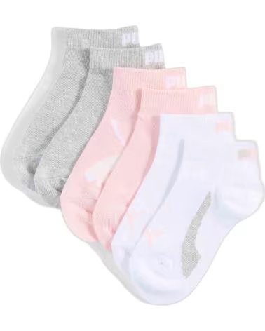 PUMA LOT DE 3 PAIRES DE CHAUSSETTES BASSES DE SPORT PUMA POUR FEMME ROSA