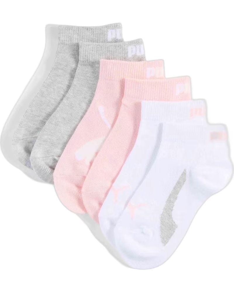 PUMA CONFEZIONE DA 3 PAIA DI CALZINI SPORTIVI BASSI PUMA DA DONNA ROSA