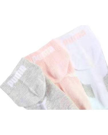 PUMA CONFEZIONE DA 3 PAIA DI CALZINI SPORTIVI BASSI PUMA DA DONNA ROSA