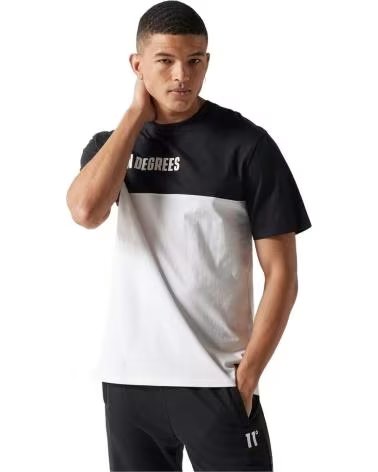 11 DEGREES CAMISETA 11 DEGREES COLOUR BLOCK BLANCO-NEGRO