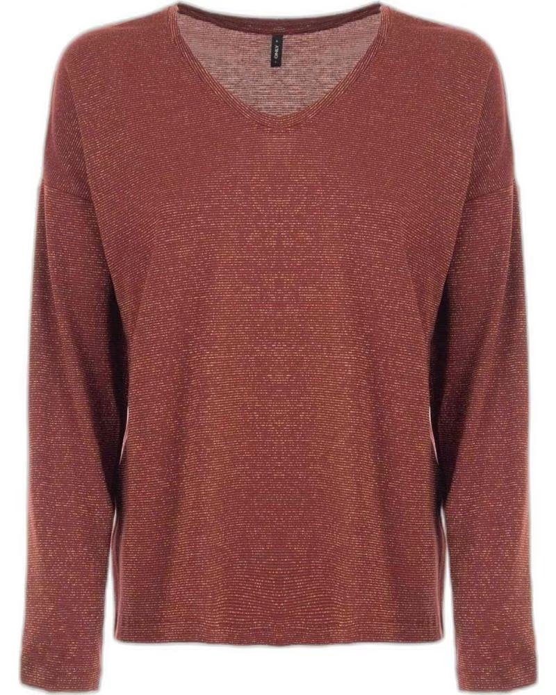 ONLY WOMEN´S V-NECK LONG SLEEVE JERSEY ROJO