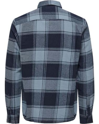 ONLY CAMISA DE FRANELA A CUADROS ONLY & SONS PARA HOMBRE AZUL