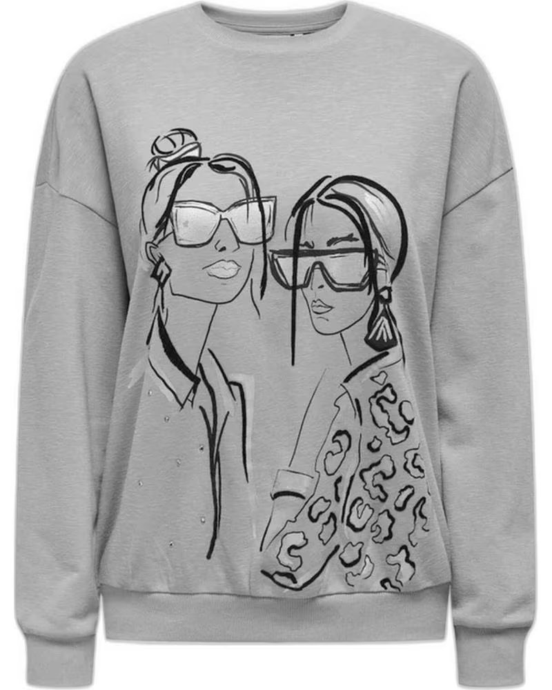 ONLY SUDADERA EN PARA MUJER GRIS