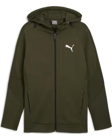 PUMA GIACCA CON CAPPUCCIO PUMA EVOSTRIPE FULL-ZIP H DA UOMO VERDE