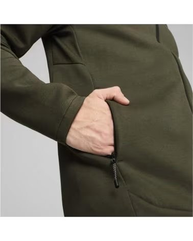 PUMA GIACCA CON CAPPUCCIO PUMA EVOSTRIPE FULL-ZIP H DA UOMO VERDE