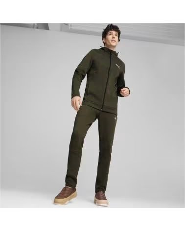 PUMA GIACCA CON CAPPUCCIO PUMA EVOSTRIPE FULL-ZIP H DA UOMO VERDE