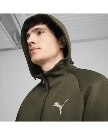PUMA GIACCA CON CAPPUCCIO PUMA EVOSTRIPE FULL-ZIP H DA UOMO VERDE