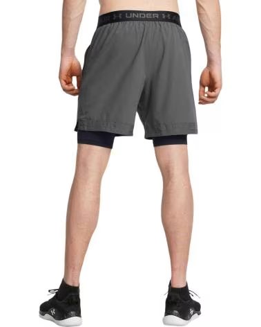 UNDER ARMOUR PANTALONCINI DA RUNNING 2 IN 1 UNDER ARMOUR DA UOMO GRIS