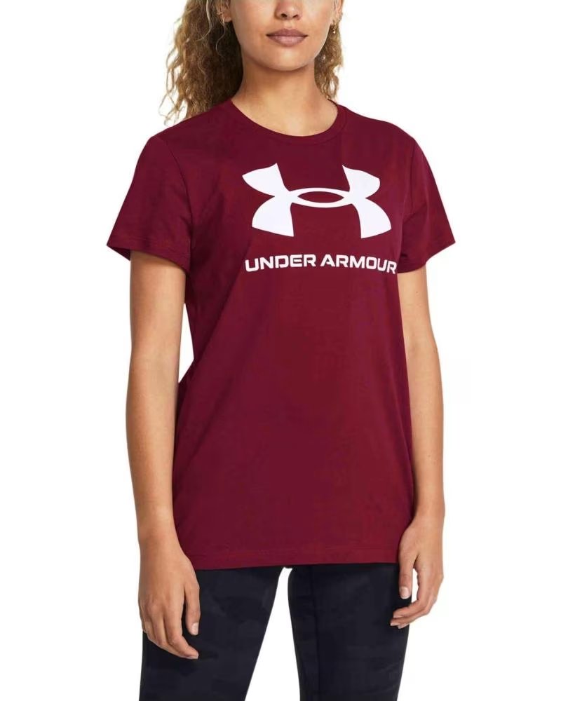 UNDER ARMOUR T-SHIRT À MANCHES COURTES UNDER ARMOUR POUR FEMME AVEC LOGO ROJO