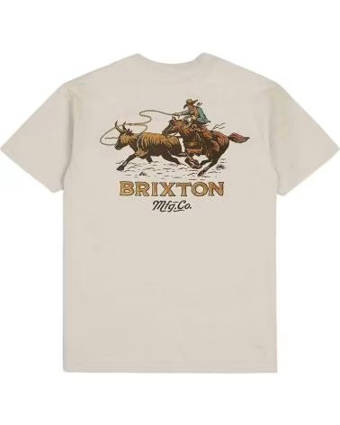 BRIXTON BRIXTON MEN´S SHORT SLEEVE T-SHIRT, BEIGE BEIGE