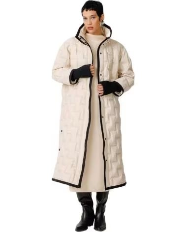 SKFK GESTEPPTER LANGER MANTEL SKFK BEIGE BEIGE