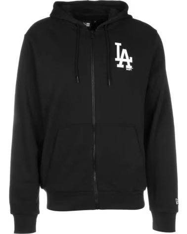 NEW ERA SUDADERA CON CAPUCHA NEW ERA LA DODGERS PARA HOMBRE NEGRO
