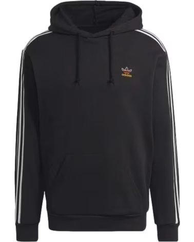 ADIDAS FELPA CON CAPPUCCIO ADIDAS ESSENTIALS 3-STRIPES DA UOMO NEGRO