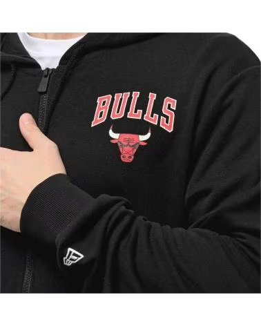 NEW ERA MOLETOM COM ZÍPER NEW ERA CHICAGO BULLS MASCULINO NEGRO