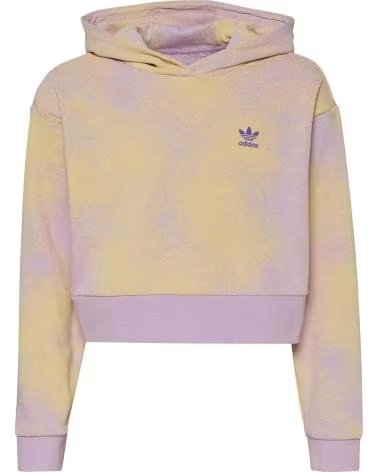 girl and boy shoes ADIDAS ADIDAS CROP HOODIE JUNIOR VIOLET CROPPED SWEATSHIRT VIOLETA